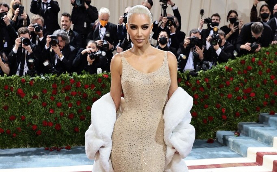 Kim Kardashian en la Met Gala (AFP).