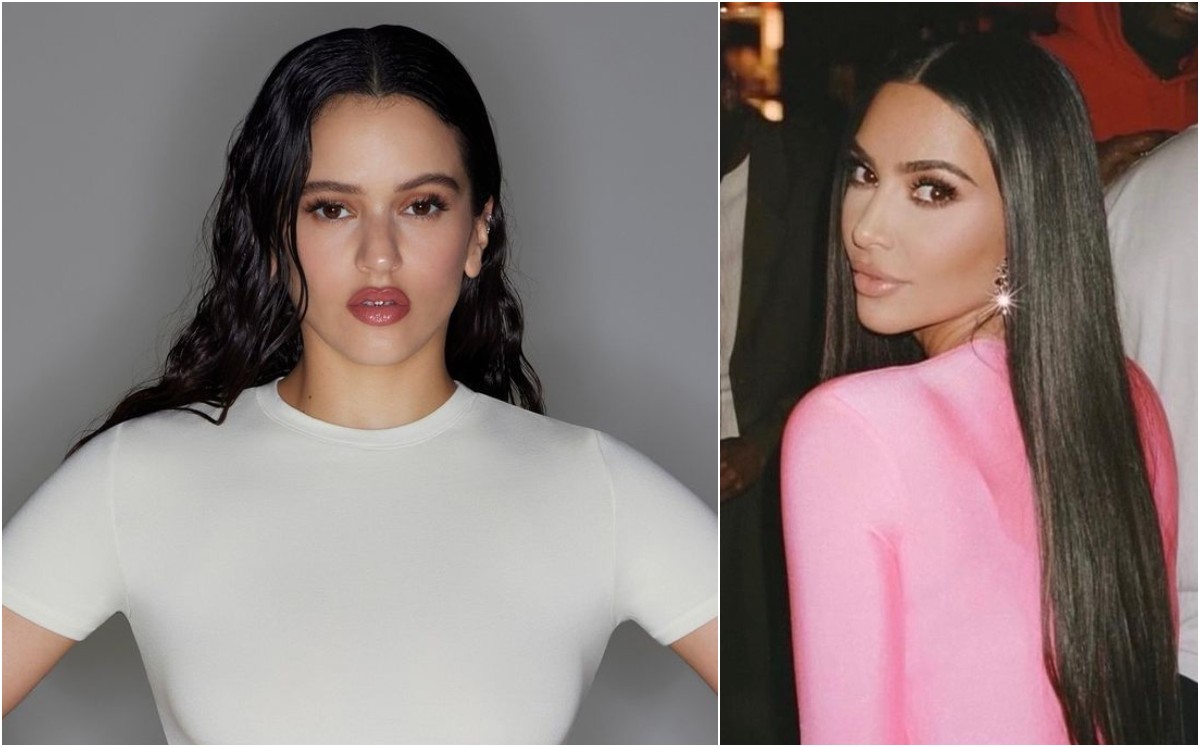 Kim Kardashian ficha a Rosalía para su colección de lencería (Instagram).