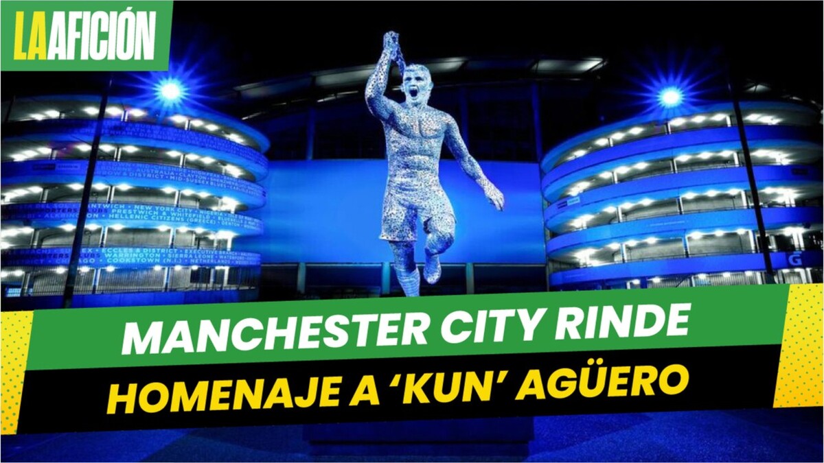 ¡No lo olvidan! City le rindió homenaje al Kun Agüero con estatua en el Etihad Stadium
