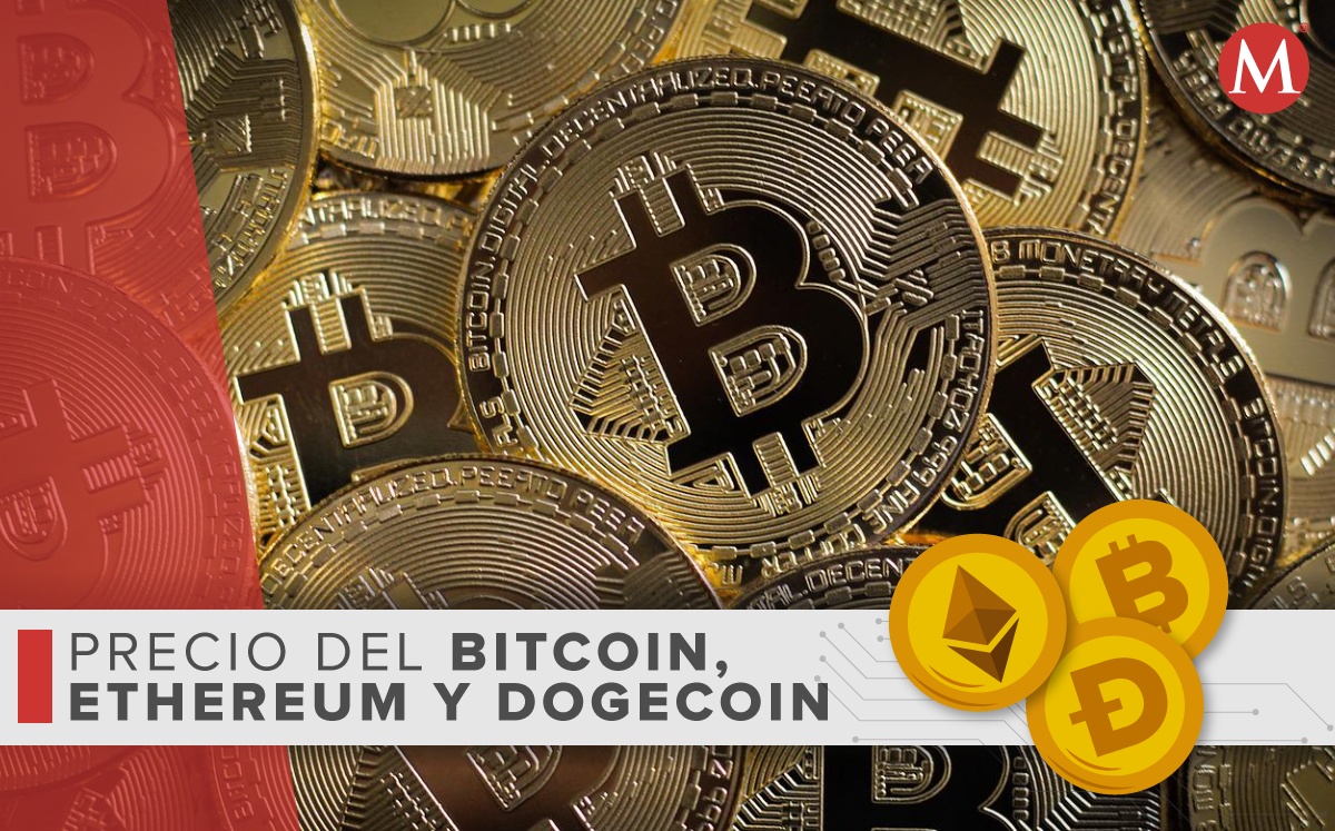 Precio-bitcoin ethereum dogecoin-HOY.  16-mayo 2022. México