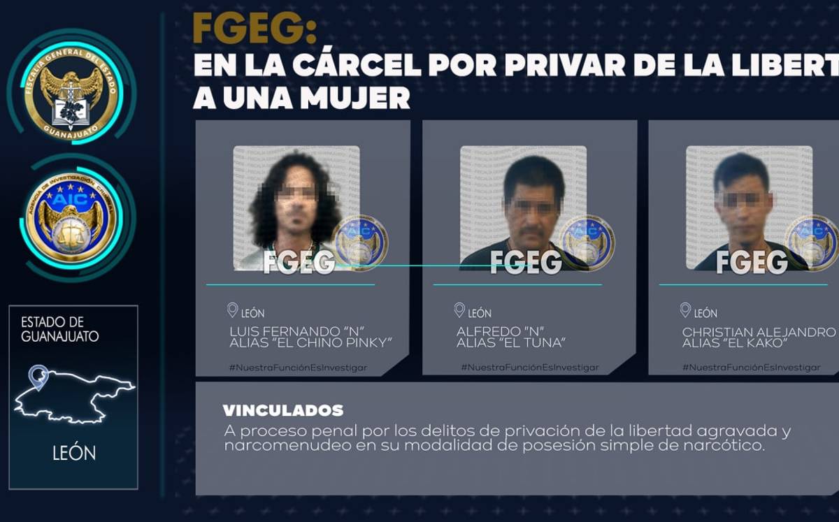 Detienen a secuestradores de mujer, en León.-
