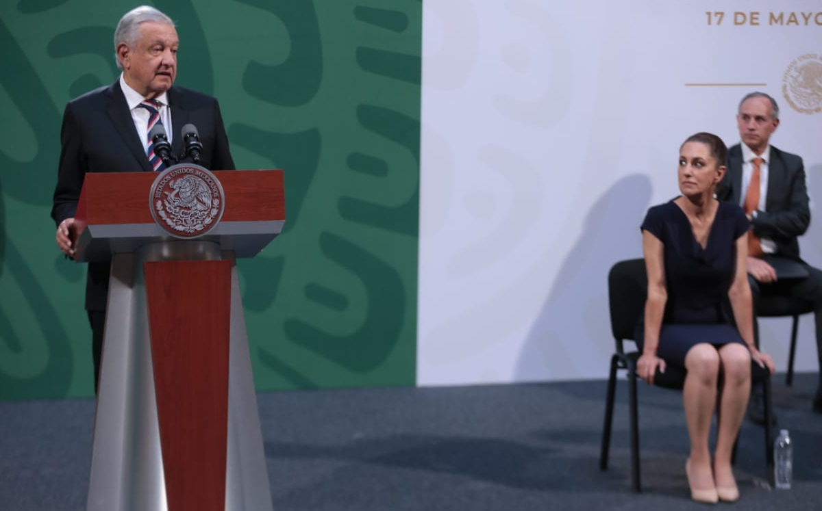 El Presidente junto a la mandataria capitalina durante la conferencia. | Jesús Quintanar