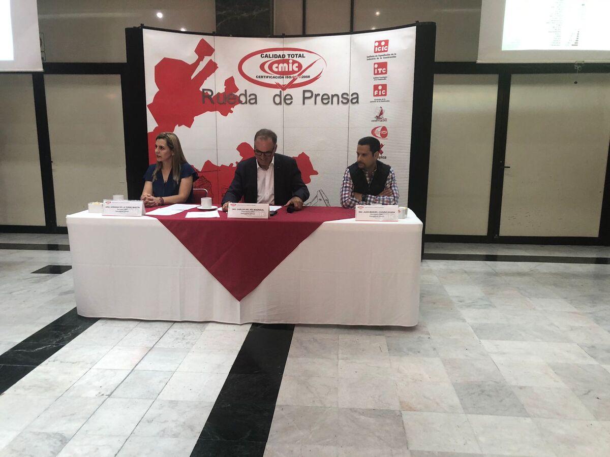 Rueda de prensa de Cámara Mexicana de la Industria de la Construcción. (Karla Rodríguez)