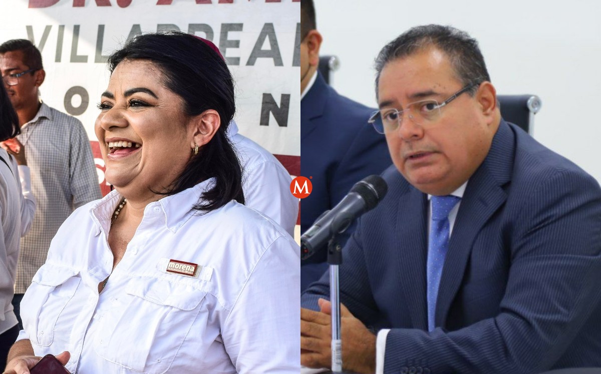 Úrsula Salazar, diputada local de Morena, y Raúl Ramírez Castañeda, fiscal anticorrupción. (Especial)