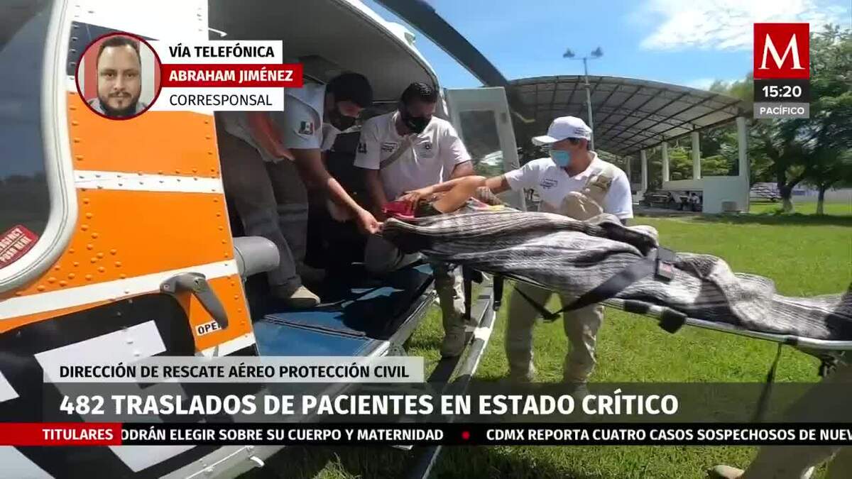 Dirección de rescate aéreo de protección civil han realizado 482 traslados de pacientes; Chiapas