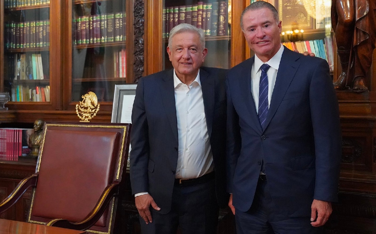 El ex gobernador Quirino Ordaz junto al presidnete López Obrador. | @QuirinoOC