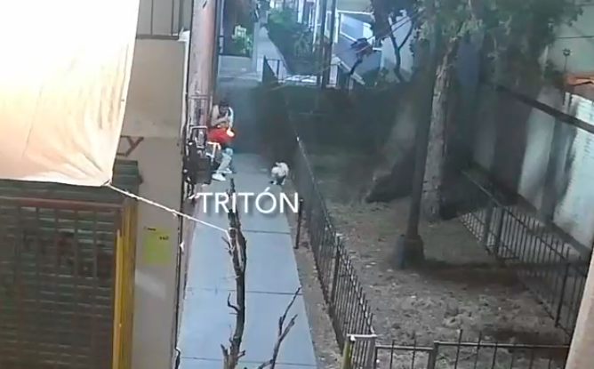 Hombre golpea a mujer en unidad habitacional de la alcaldía Iztacalco. (Twitter @iztacalconews)