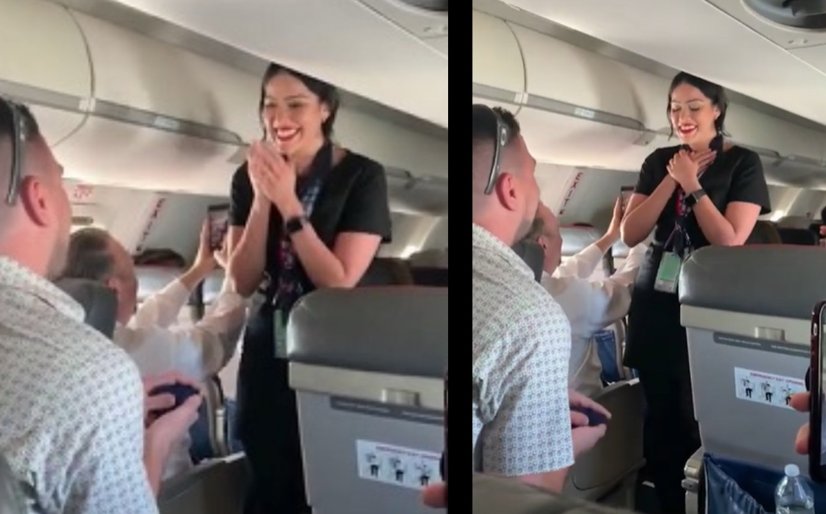 Un hombre sorprendió a una azafata pidiéndole matrimonio en pleno vuelo para sorpresa de todos los pasajeros | ESPECIAL