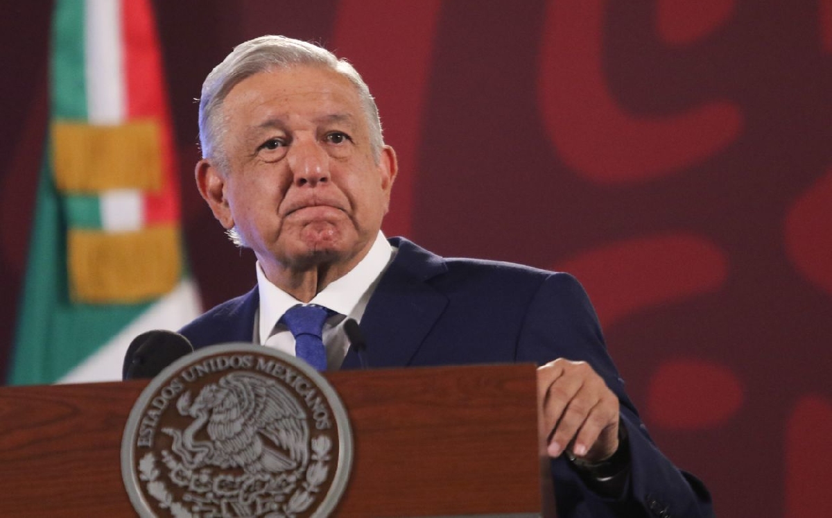 El presidente López Obrador durante su conferencia mañanera del 18 de mayo. | Cuartoscuro