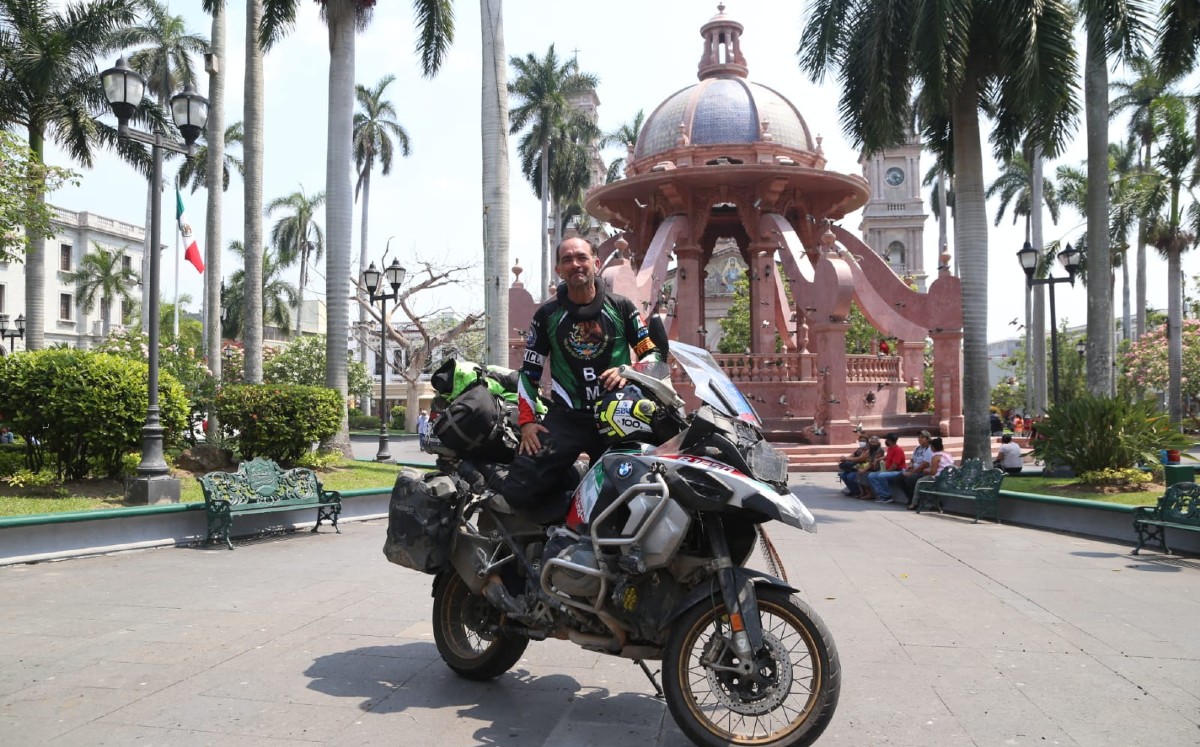 Con diabetes y en medio del covid, biker cruza todo el continente en moto