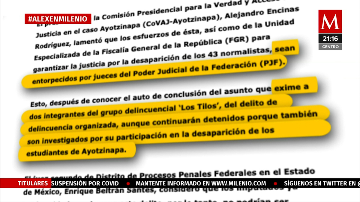 Jueces han entorpecido trabajos en caso Ayotzinapa, acusa Encinas