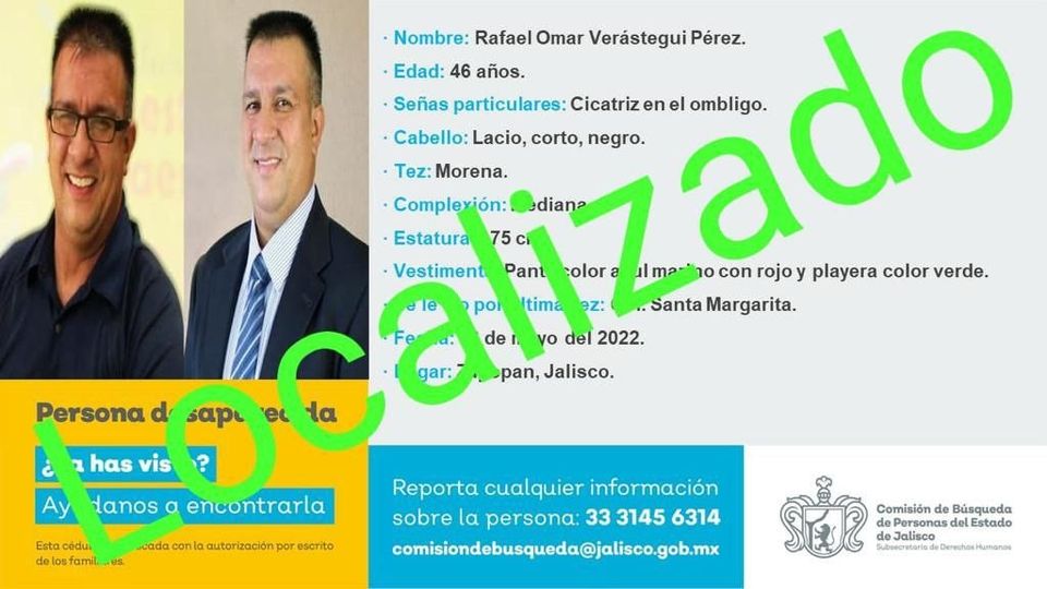 El maestro Rafael Omar Verástegui fue localizado. (Cortesía)