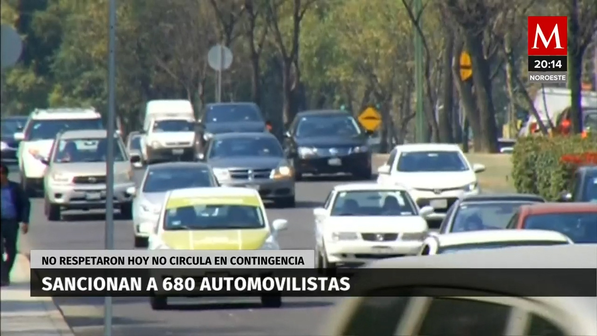 En CdMx, sancionan a 680 automovilistas por no respetar el Hoy No Circula