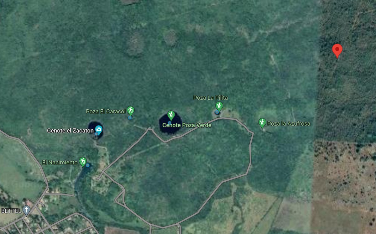 Mapa de la ruta de los cenotes