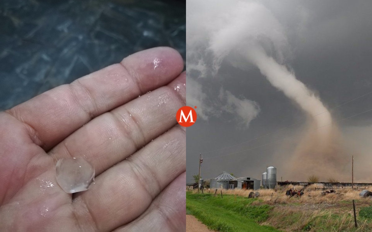 Pronóstico caída de granizo y tornados en Tamaulipas hoy 22 mayo 2022. (Especial)