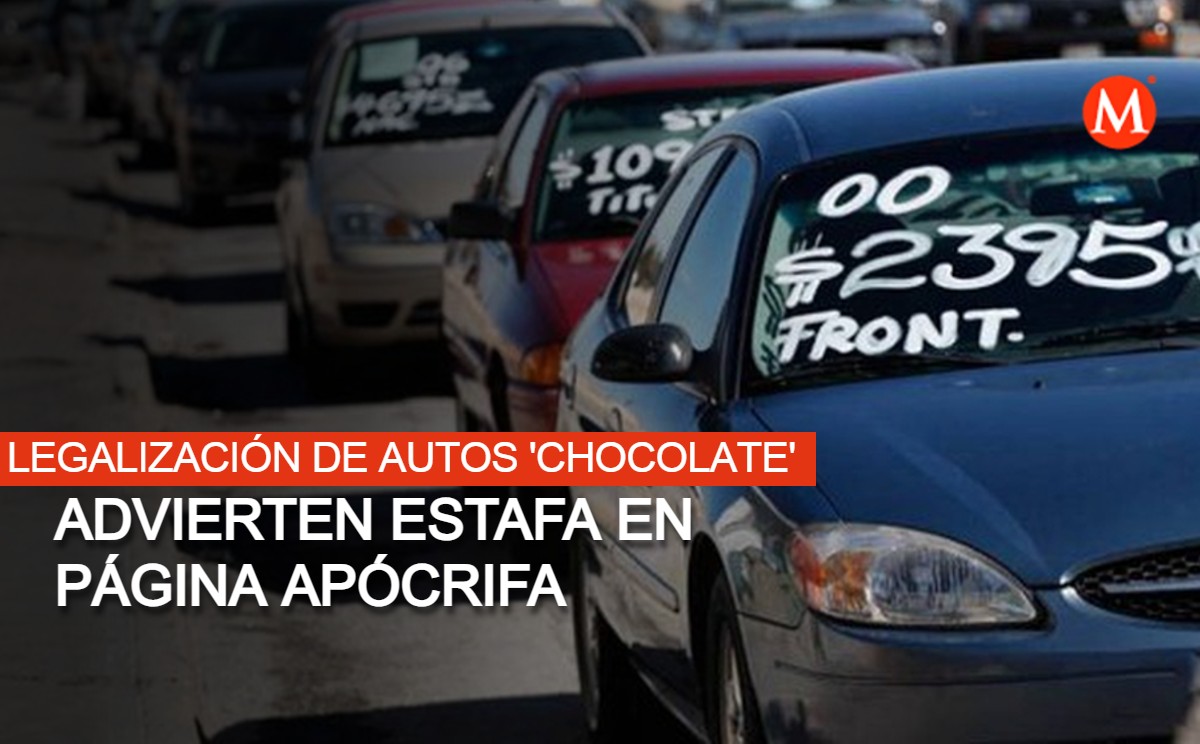 Usuarios detectaron la clonación de la página oficial para legalizar autos chocolate.
