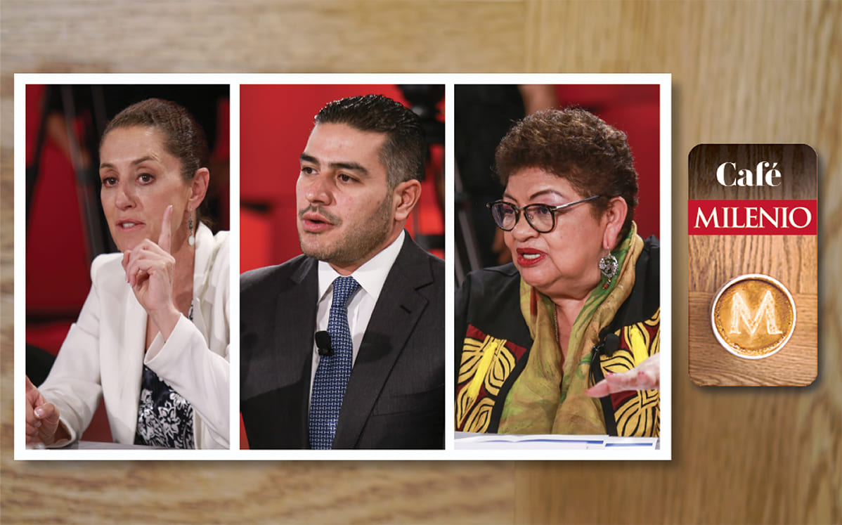 Claudia Sheinbaum, Ernestina Godoy y García Harfuch en Café MILENIO | Especial