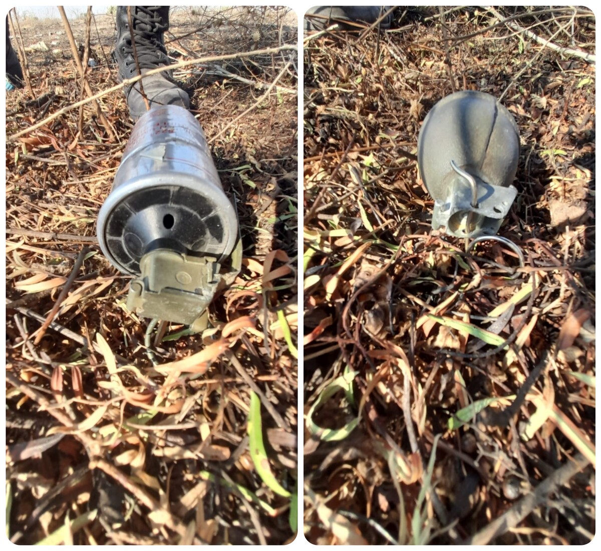 Las granadas fueron intervenidas por el escuadrón antibombas. (Especial)