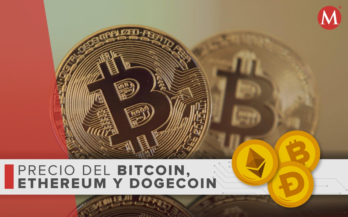 Precio-bitcoin ethereum dogecoin-HOY.  24-mayo 2022. México