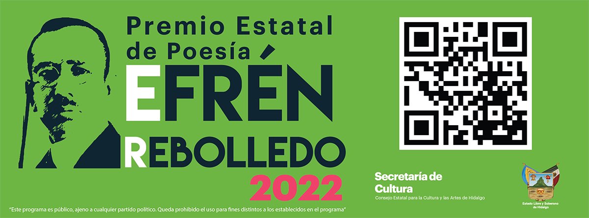 Premio Estatal de Poesía Efrén Rebolledo 2022.