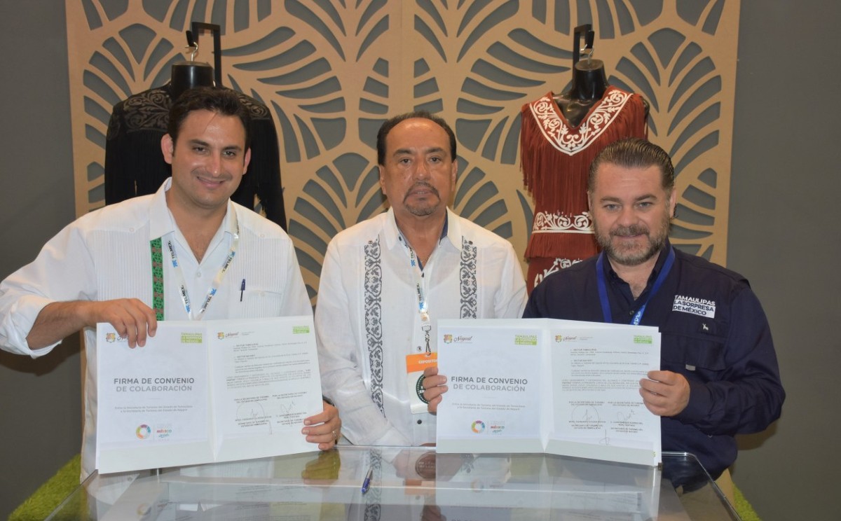 Tamaulipas formalizó convenios en el Tianguis Turístico 2022.