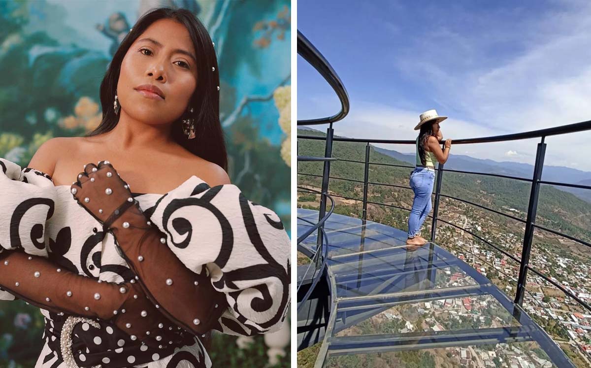 Yalitza Aparicio en el puente de cristal de Oaxaca.  (Instagram)