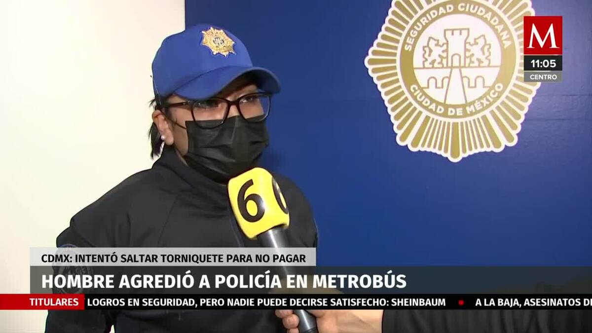 En la CdMX, mujer policía es agredida en estación de Metrobús