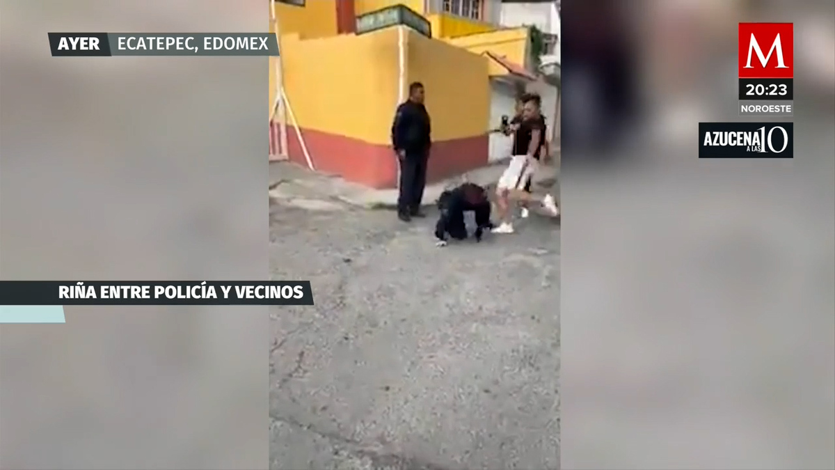 "Empezó a ponerse violento": policía de Ecatepec tras pelea con un joven