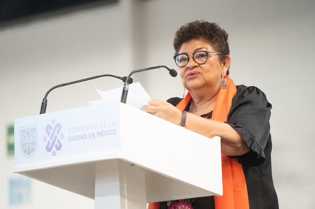 Ernestina Godoy, fiscal de la CdMx, durante la presentación del informe de la Alerta por Violencia contra las Mujeres. (Especial)