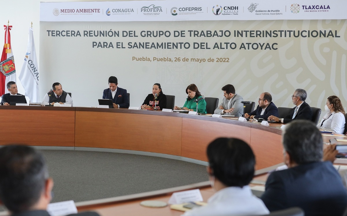 Las aiutoridades de la Conagua se reunieron con la secretaria de Medio Ambiente. | Especial