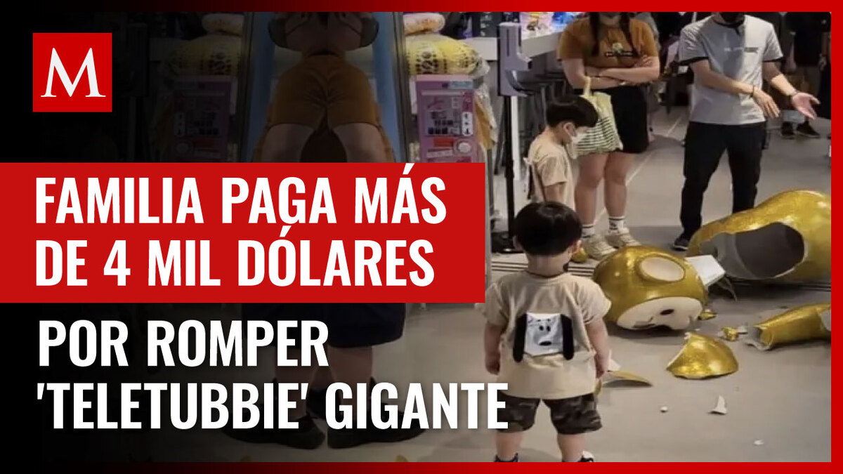 Familia paga más de 4 mil dólares por romper 'teletubbie' gigante en juguetería de Hong Kong