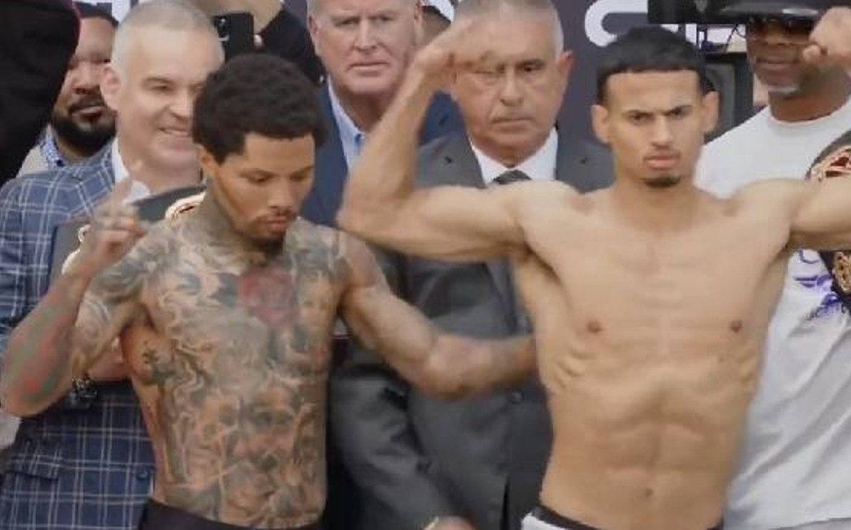 Gervonta Davis empujó a Rolando Romero tras el pesaje (Especial)