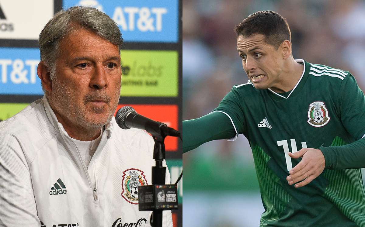 Gerardo Martino y Javier Hernández