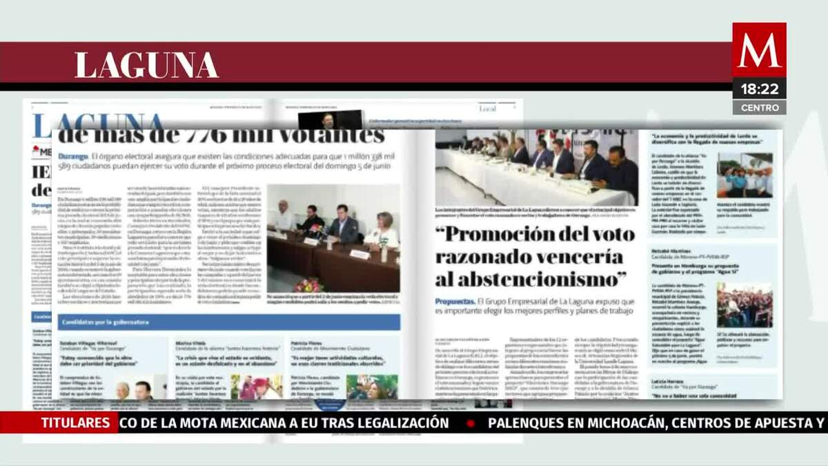 Se espera la votación de más 700 mil ciudadanos en Durango