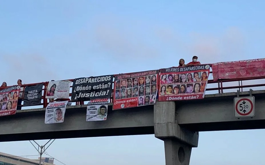 Familiares de desaparecidos se manifiestan en Monterrey. Foto: Pedro Delgado.