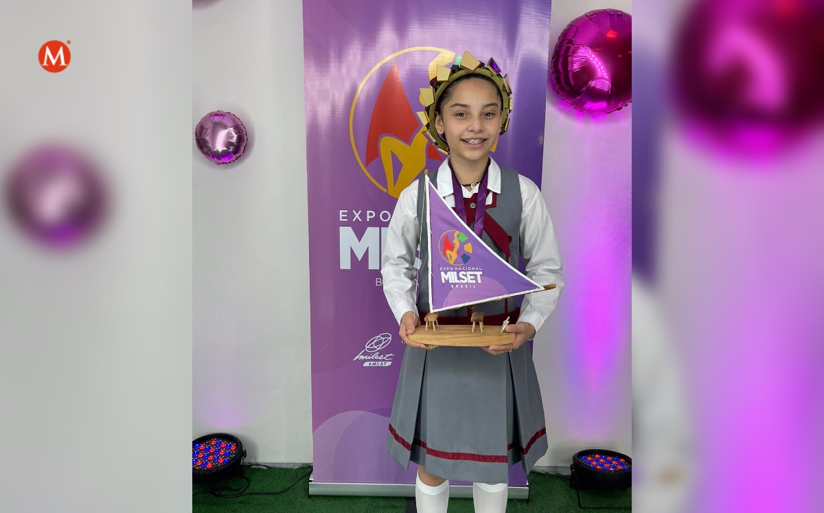 Lia es una estudiante de Tamaulipas que ganó en Brasil con proyecto para aprender matemáticas. (Cortesía)