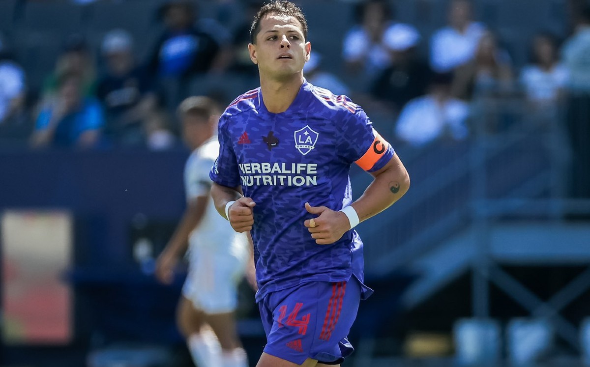 Chicharito Hernández en el duelo ante el Austin (Twitter: LA Galaxy)