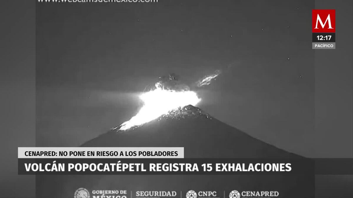 El Popocatépetl presentó actividad moderada