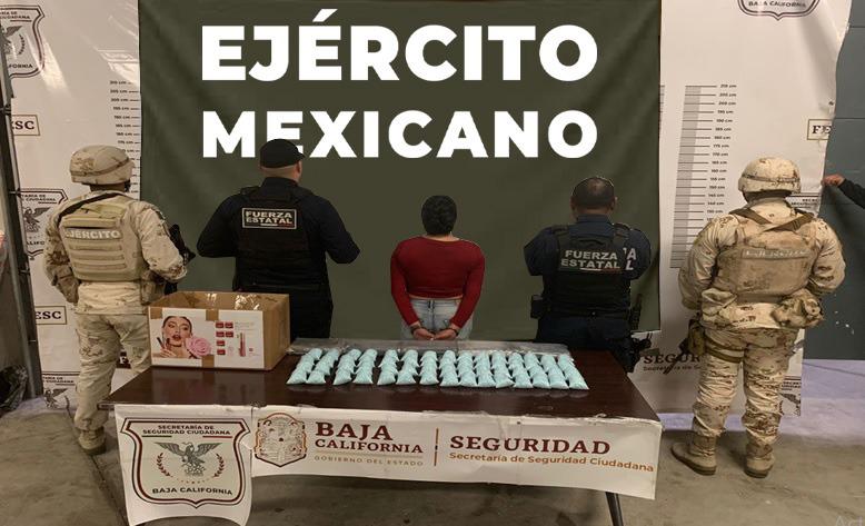 Aseguramiento de drogas en Baja California.