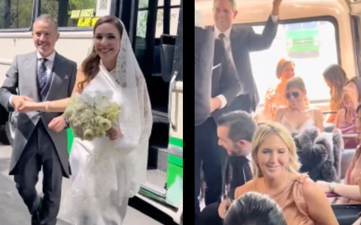 Critican a pareja por contratar micros para su boda en CdMx | ESPECIAL