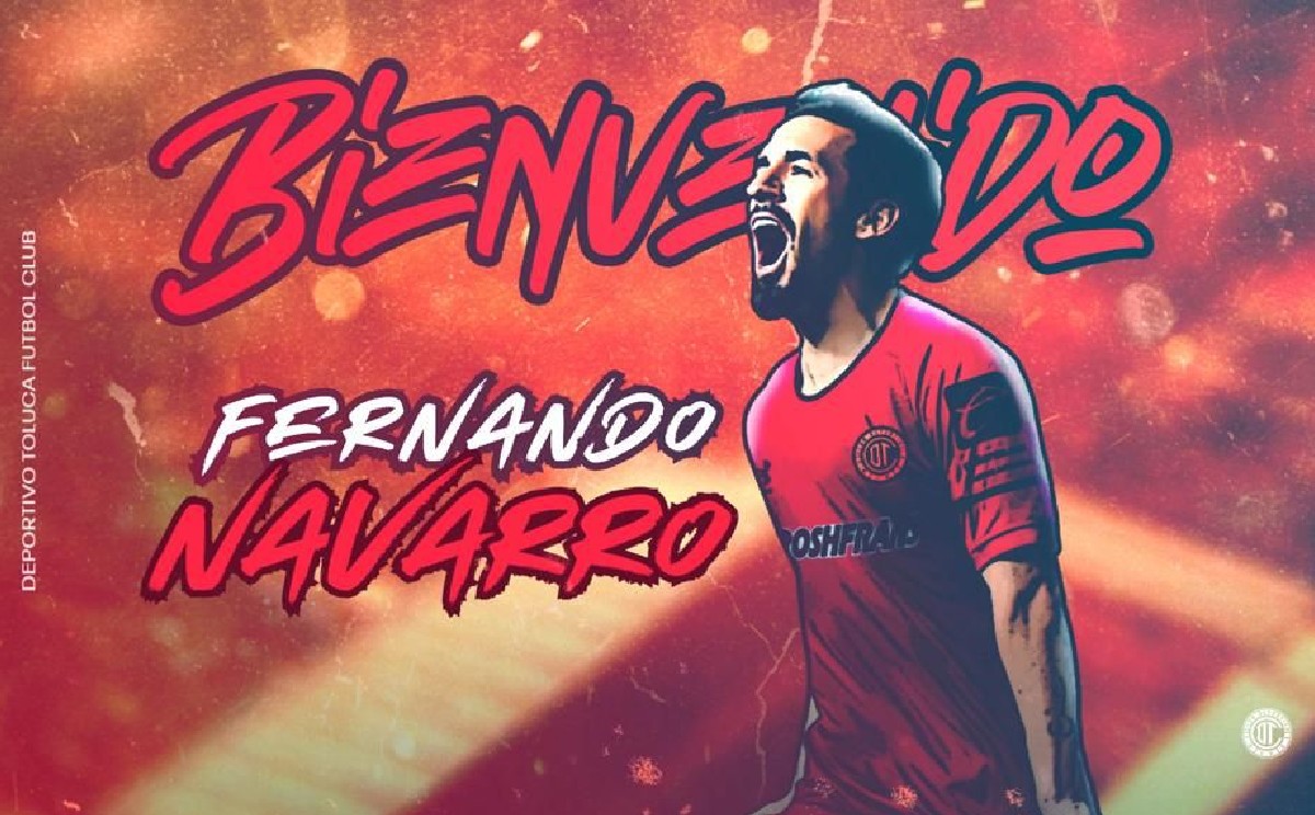 Fernando Navarro en los Diablos Rojos de Toluca. | Especial.