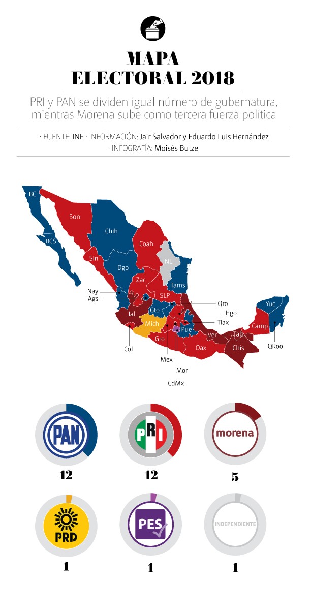 Mapa electoral 2018