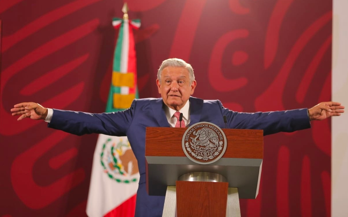 El presidente López Obrador el 30 de mayo en su conferencia de prensa mañanera. | Javier Ríos