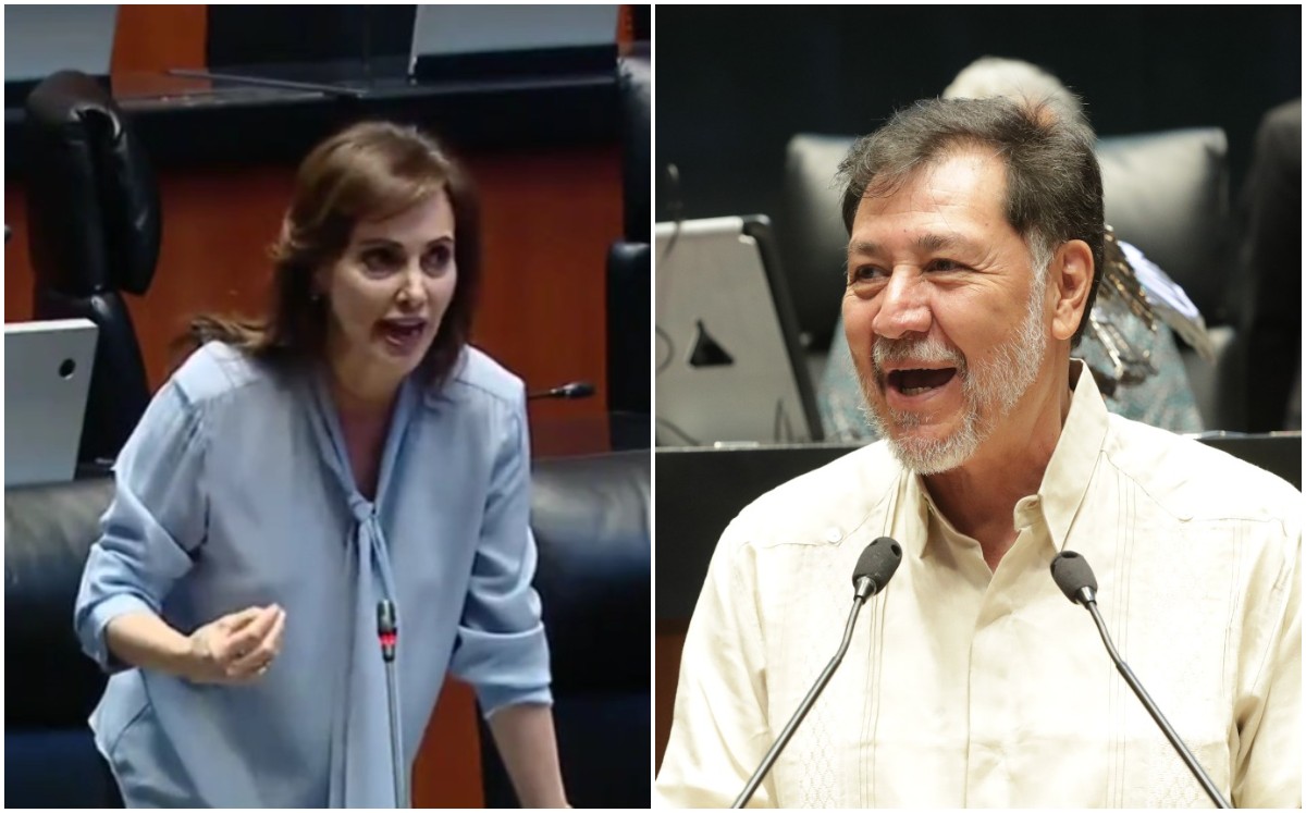 Lilly Téllez llama "changoleón" a Noroña en sesión de la Permanente. | Captura y especial