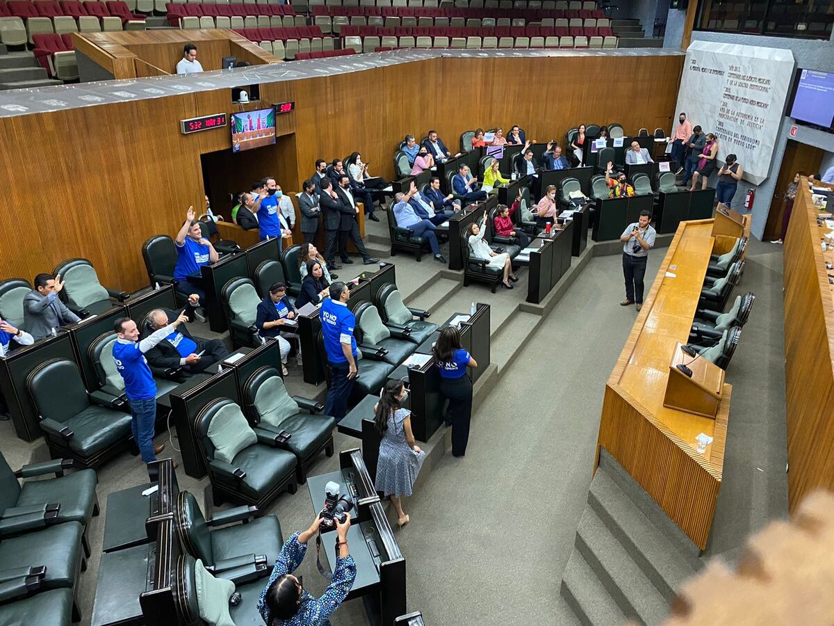 Fueron 28 votos a favor entre PAN, PRI y PVEM, 13 en contra de MC-Morena, y la abstención del PT. Foto: Kevin Recio