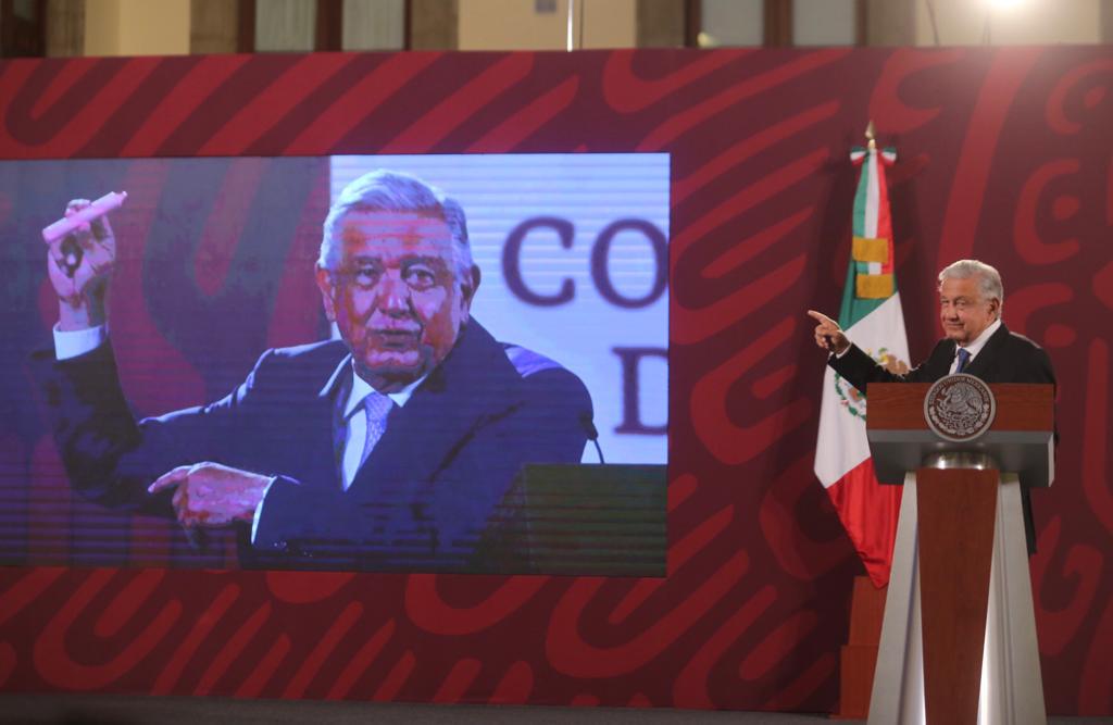Andrés Manuel López Obrador en conferencia en Palacio Nacional. | Jorge Carballo