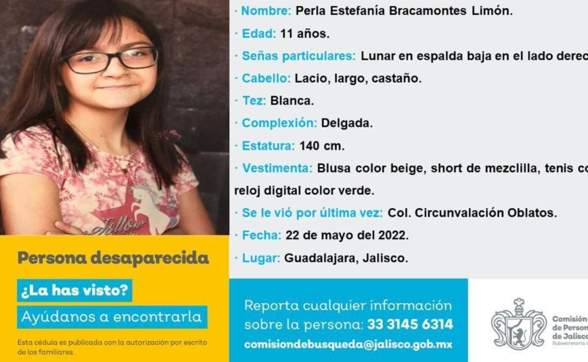 Buscan a Perla Estefania desaparecida en Guadalajara (Especial)