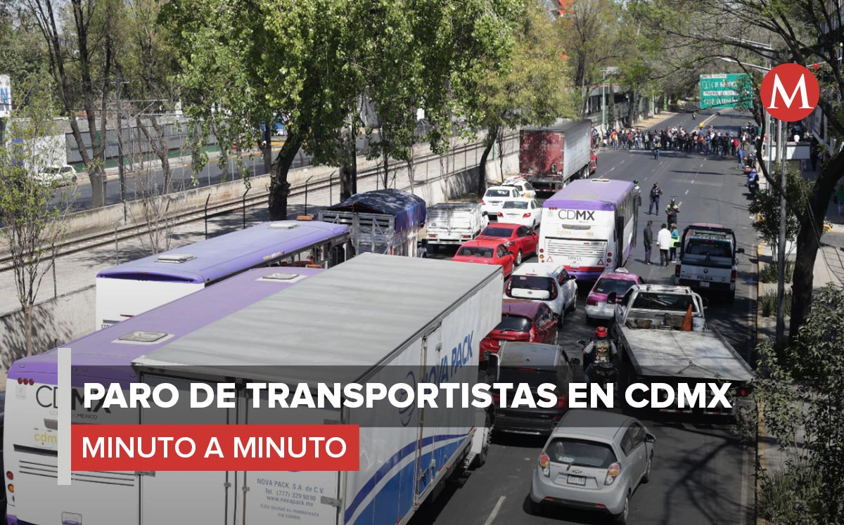 Paro de transportistas en CdMx | Foto: Jorge González / Diseño: Especial