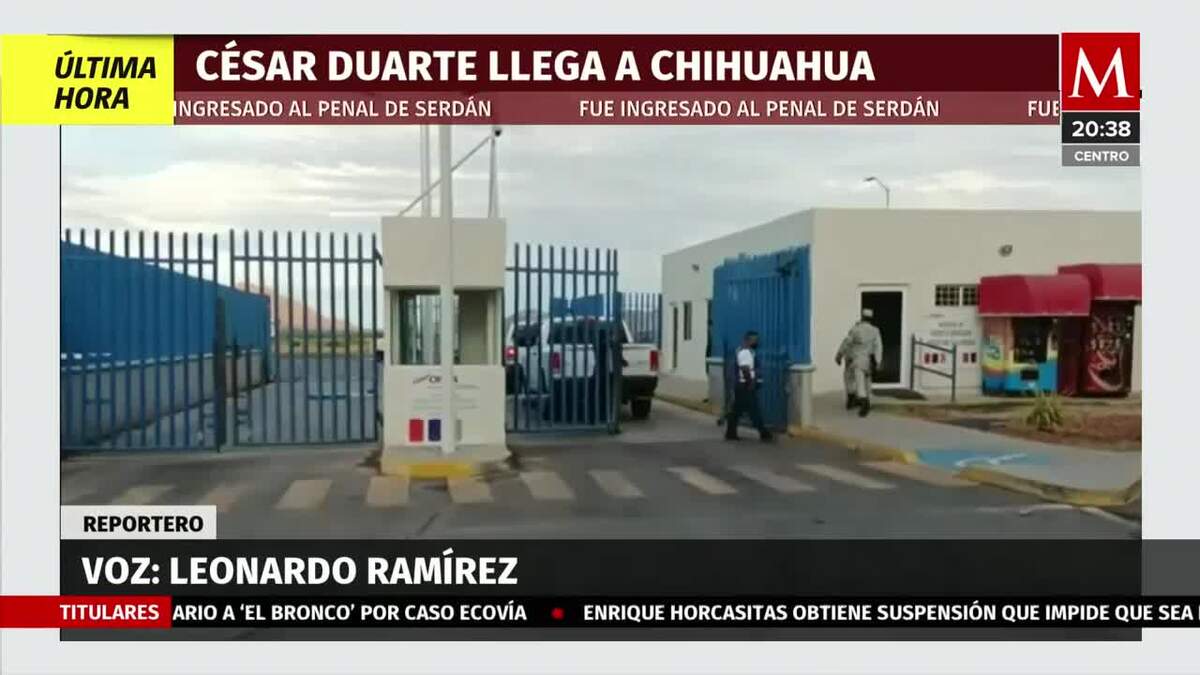 Duarte llega a Chihuahua y será ingresado en el penal del Cereso