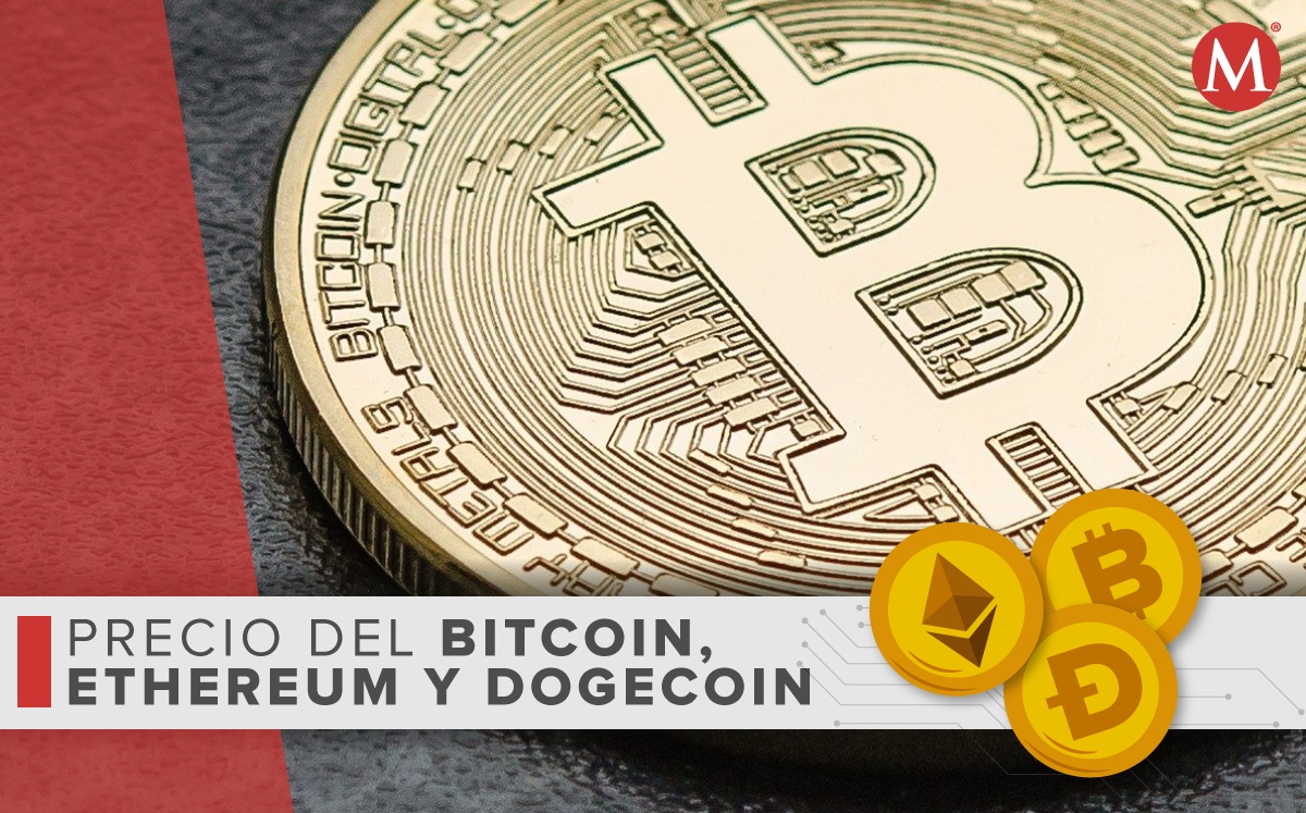 Precio-bitcoin ethereum dogecoin-HOY.  2-junio 2022. México